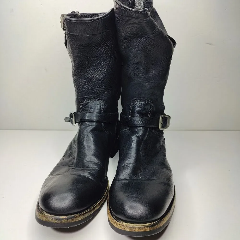 Triumph x Paul Smith Waxed Roughout Engineer Boots Size 10 Made In Italy